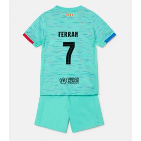 Barcelona Ferran Torres #7 Tredje Kläder Barn 2023-24 Kortärmad (+ Korta byxor)